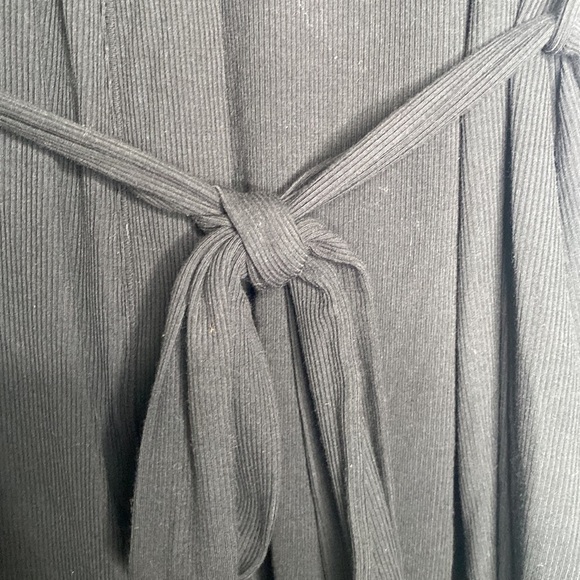 Skims Women's Black Rib-Knit Open Belted Cardigan Stretch Comfy size XS - Picture 4 of 8